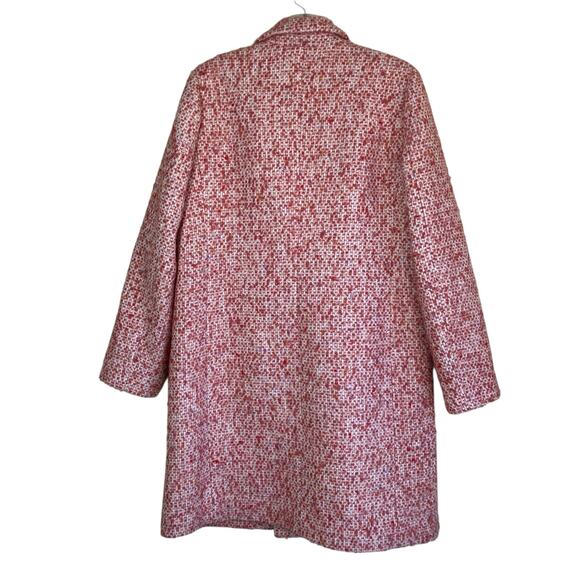 J.Crew Sz 6 Nalya Daphne Topcoat Italian Wool-blend Fabric Guava Pink Tweed - Picture 6 of 16